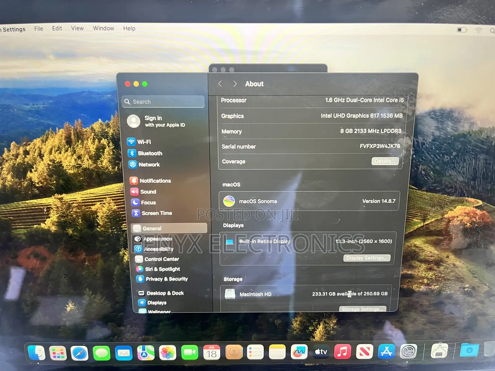 Laptop Apple MacBook Air 8GB Intel Core i5 SSD 256GB
