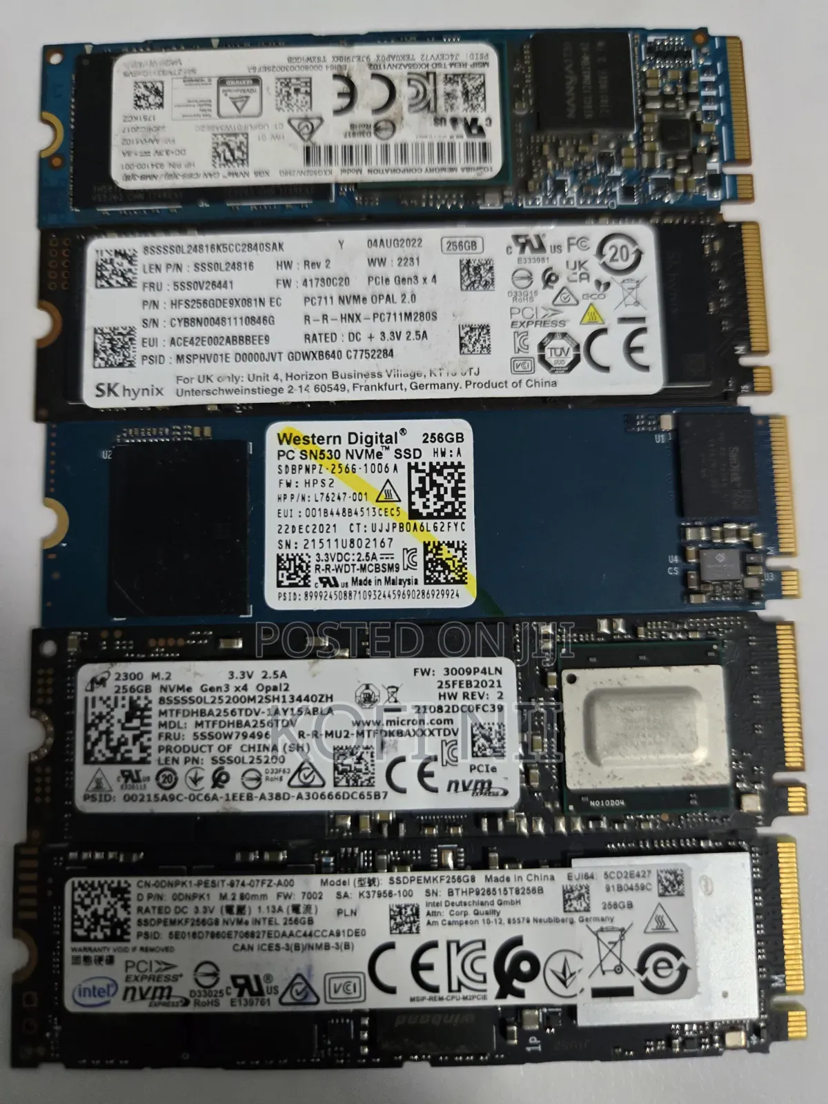 256gb 512gb 1tb Nvme SSD
