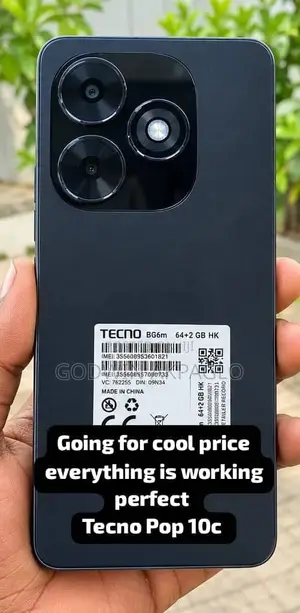 Tecno Pop 10C 64 GB Black
