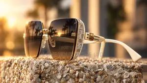 Fashion Rimless Oversized Square Sunglasses for Women