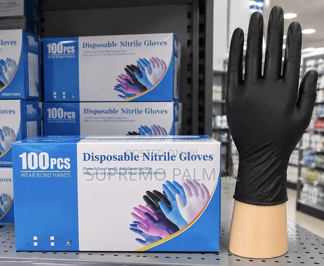 Wear Bond Hands Nitrile Gloves 100pcs – Disposable Protective Gloves