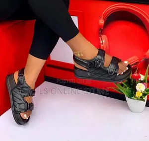 Platform Black Sandals