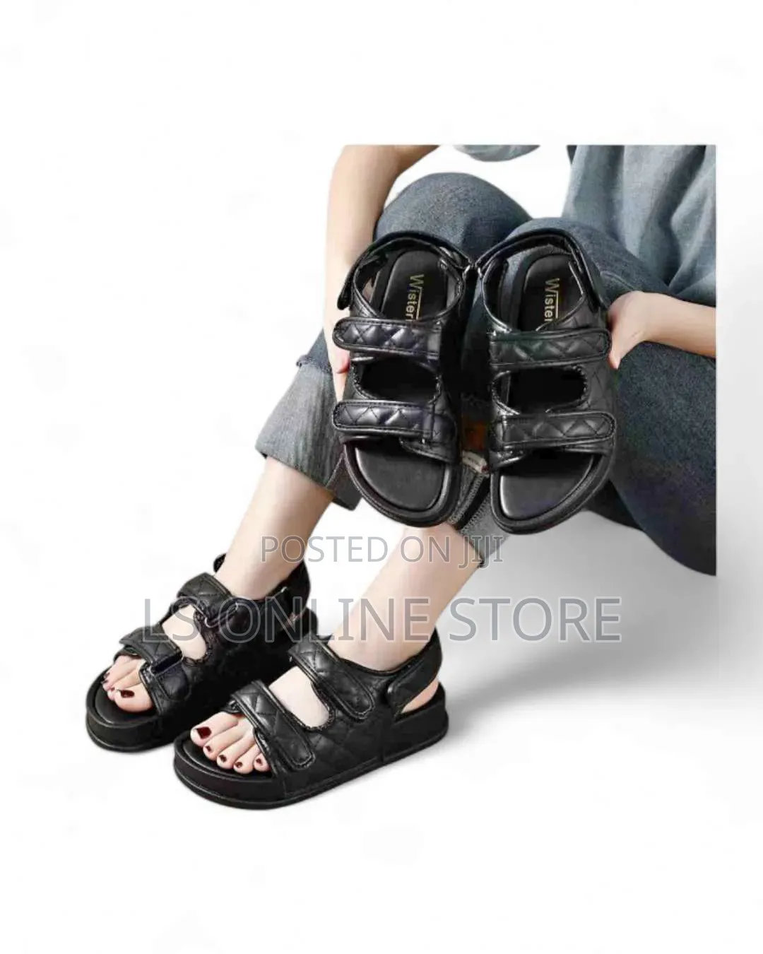 Platform Black Sandals