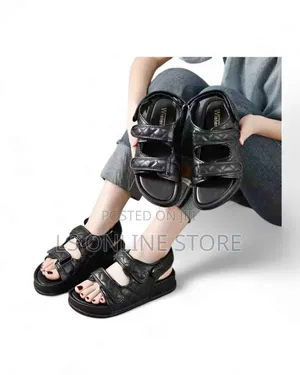 Platform Black Sandals