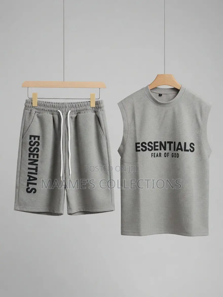 Essentials Fear of God Men’s Sleeveless Tank Top and Down Set