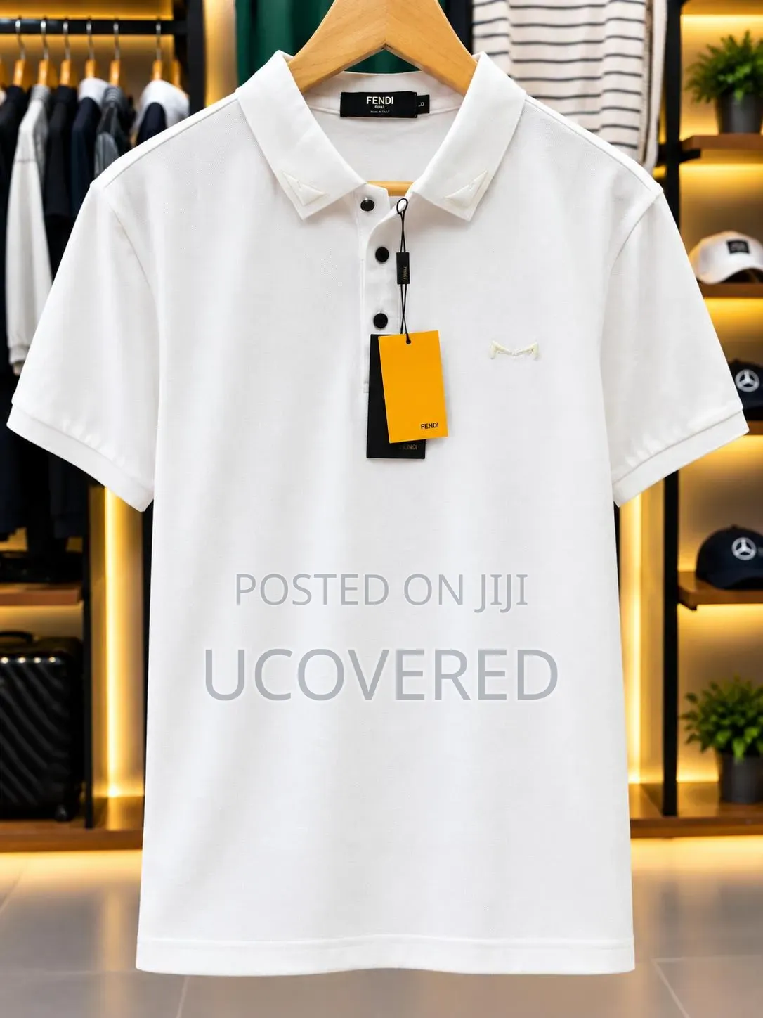 Branded Short-Sleeved Cotton Men's Polo Shirt