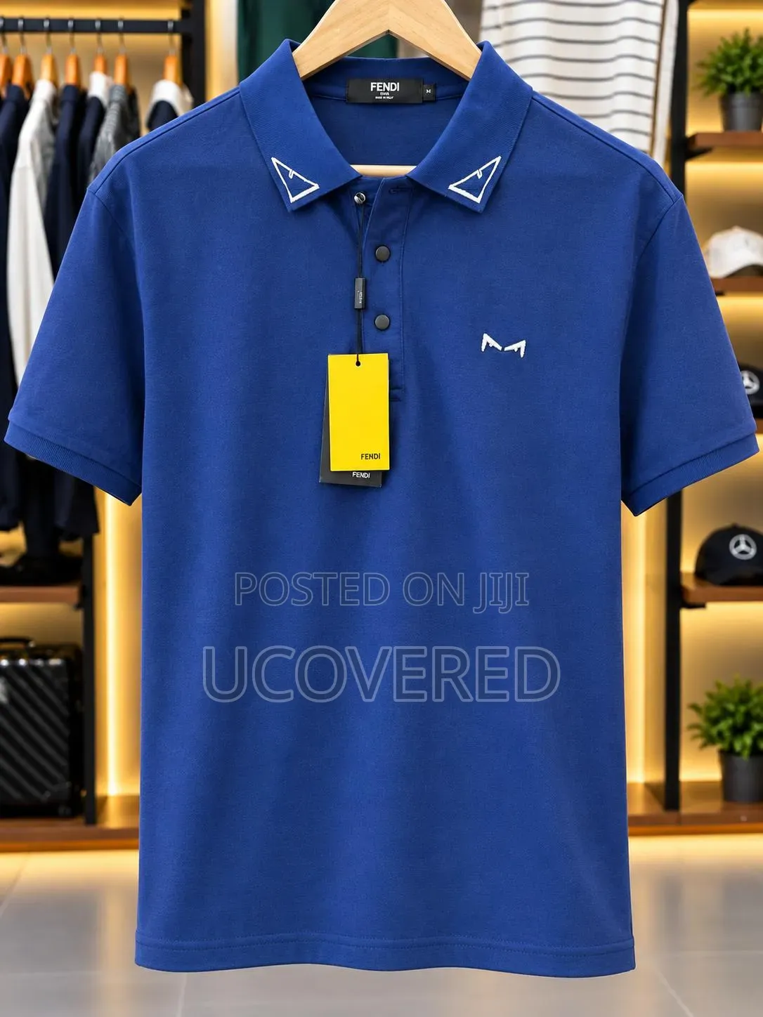 Branded Short-Sleeved Cotton Men's Polo Shirt