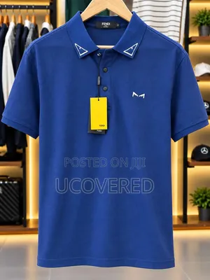 Branded Short-Sleeved Cotton Men's Polo Shirt