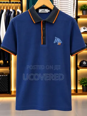 Branded Short-Sleeved Cotton Men's Polo Shirt