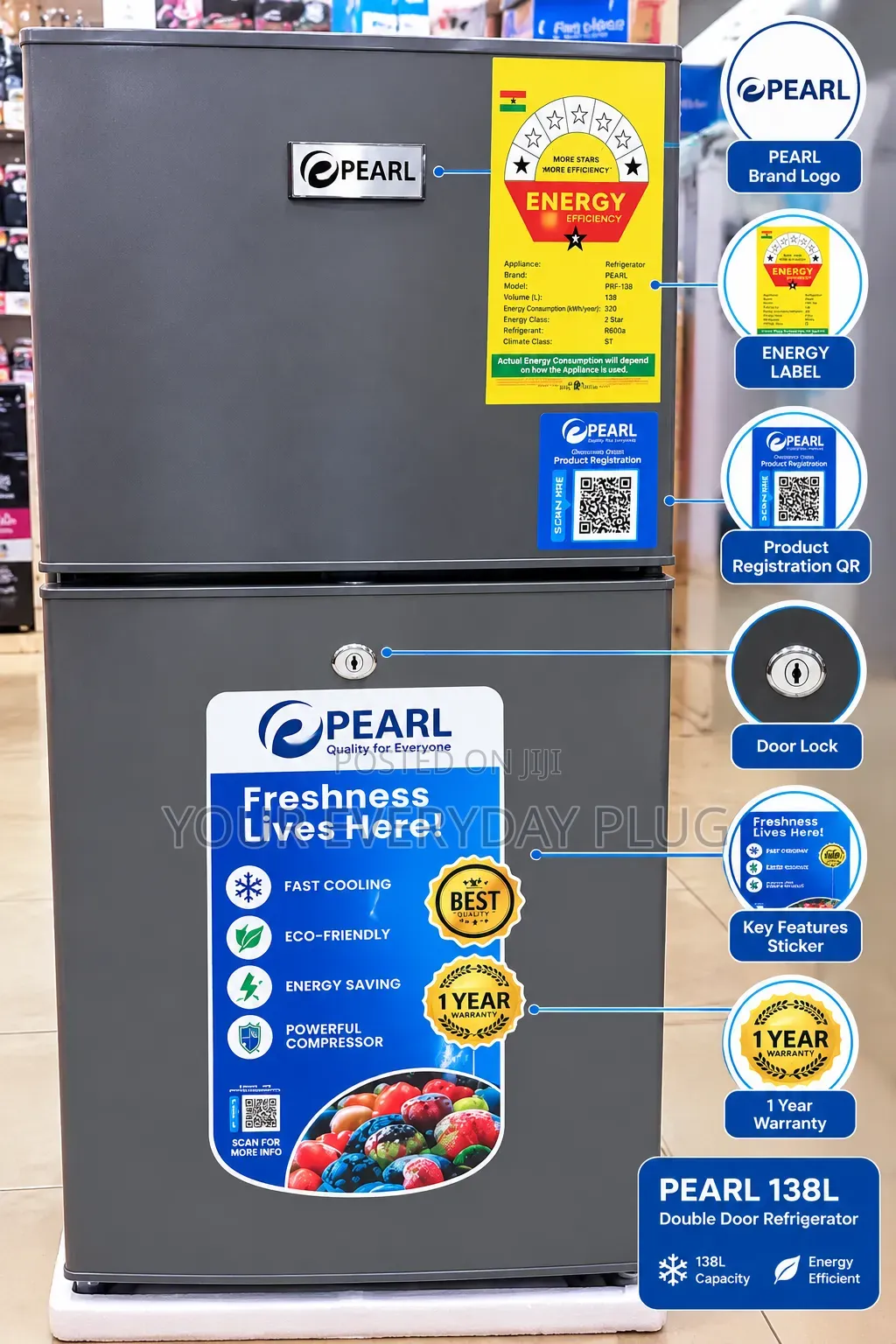 Pearl Double Top Fridge