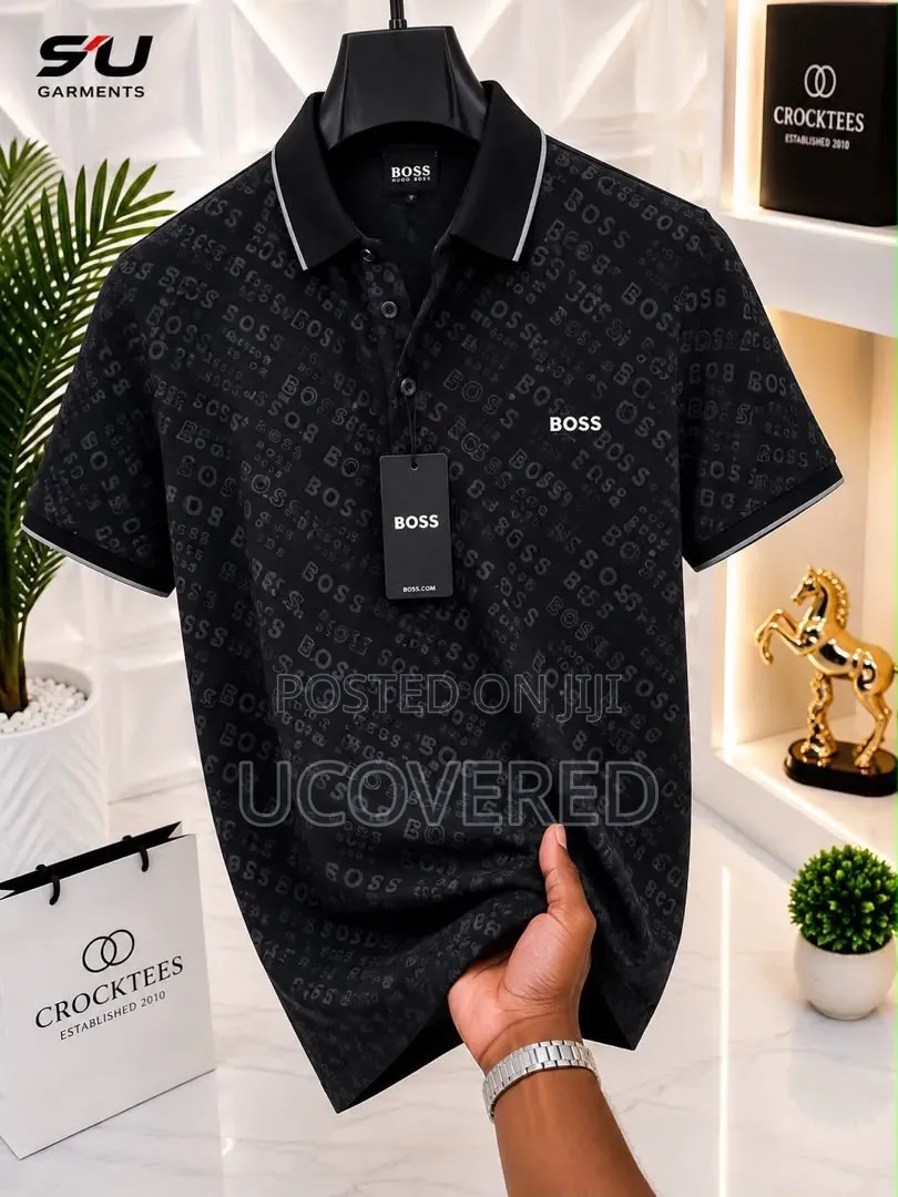 Branded Men's Short-Sleeve Cotton Piqué Polo Shirts