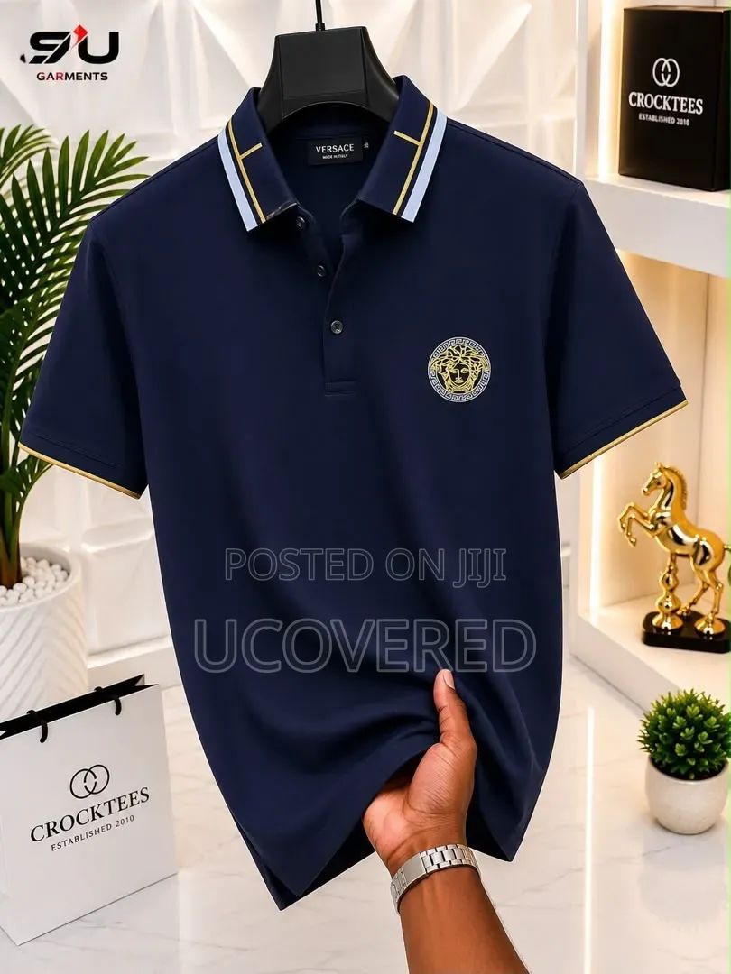 Branded Men's Short-Sleeve Cotton Piqué Polo Shirts
