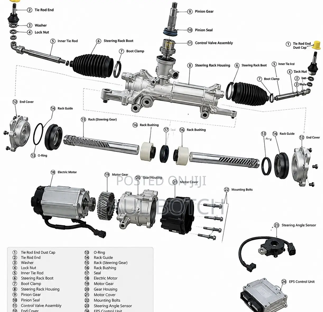 Mercedes-Benz C300 Electric Steering Rack