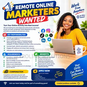 Remote Online Marketers Wanted