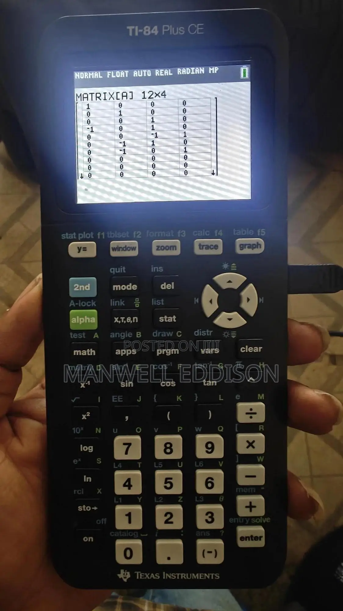 Texas Instrument Calculator (TI 84 Plus CE)