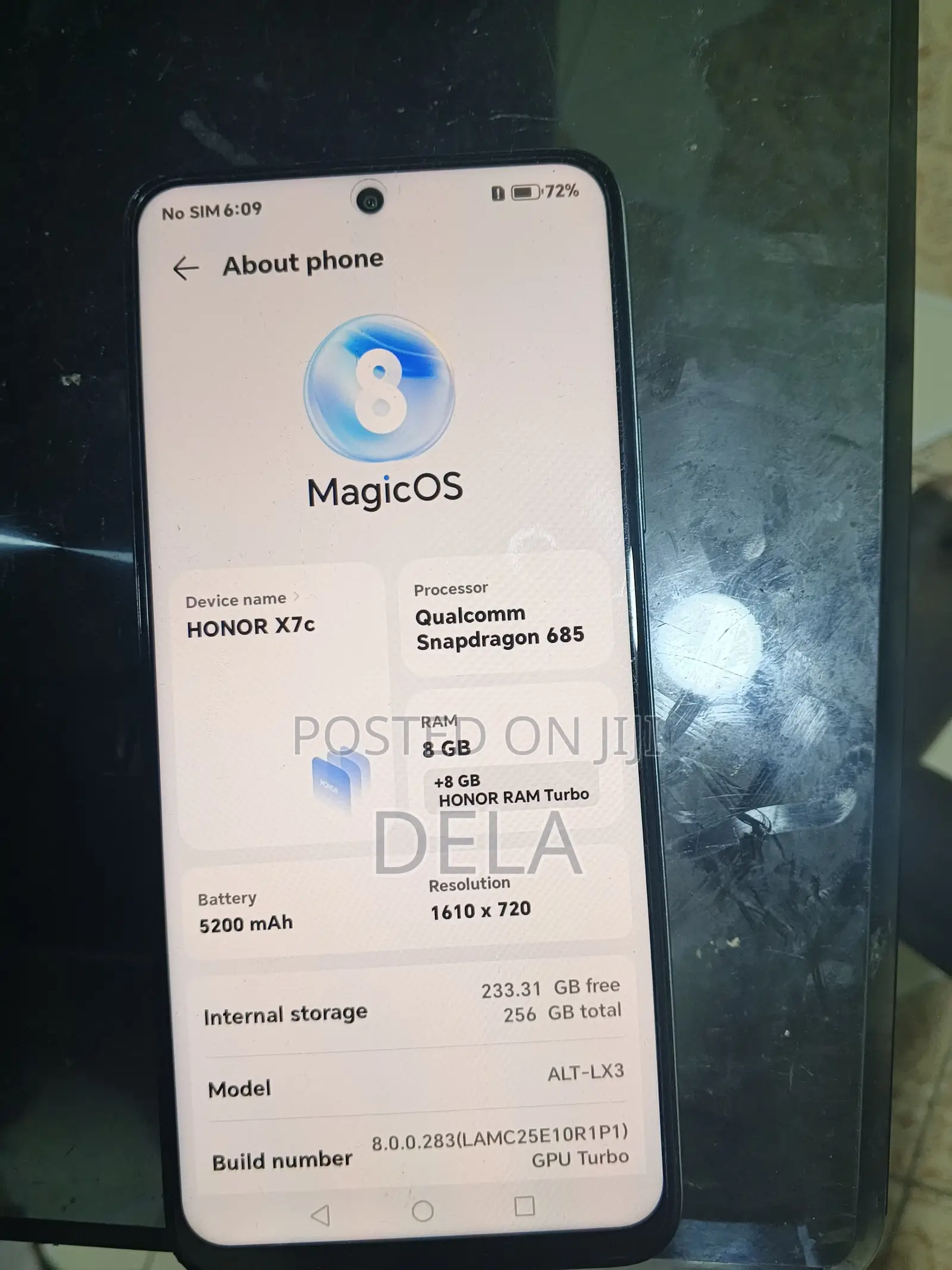 Honor X7c 256 GB Black
