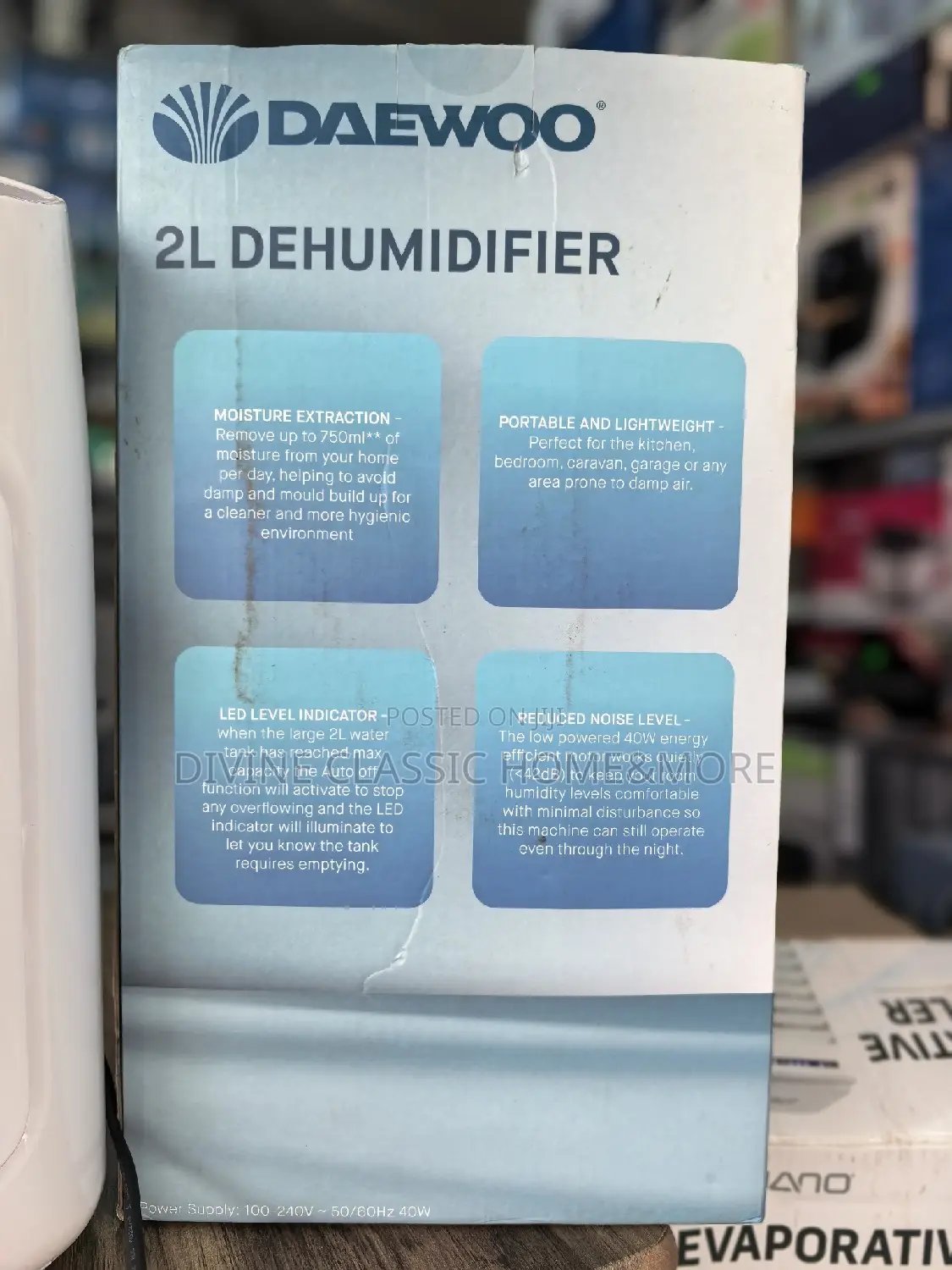 2lit Daewoo Dehumidifier