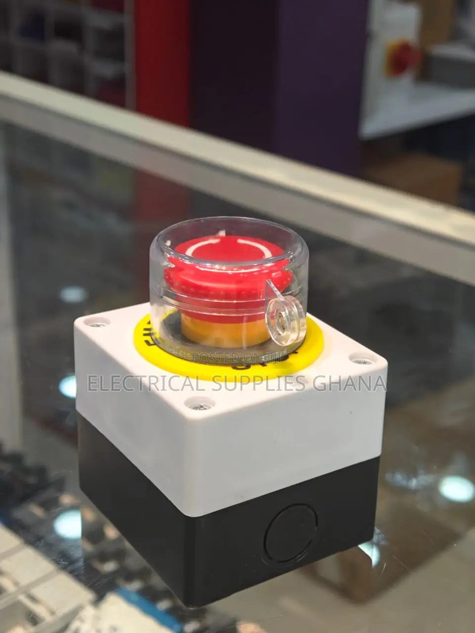 Emergency Stop Push Button With Protective Cover