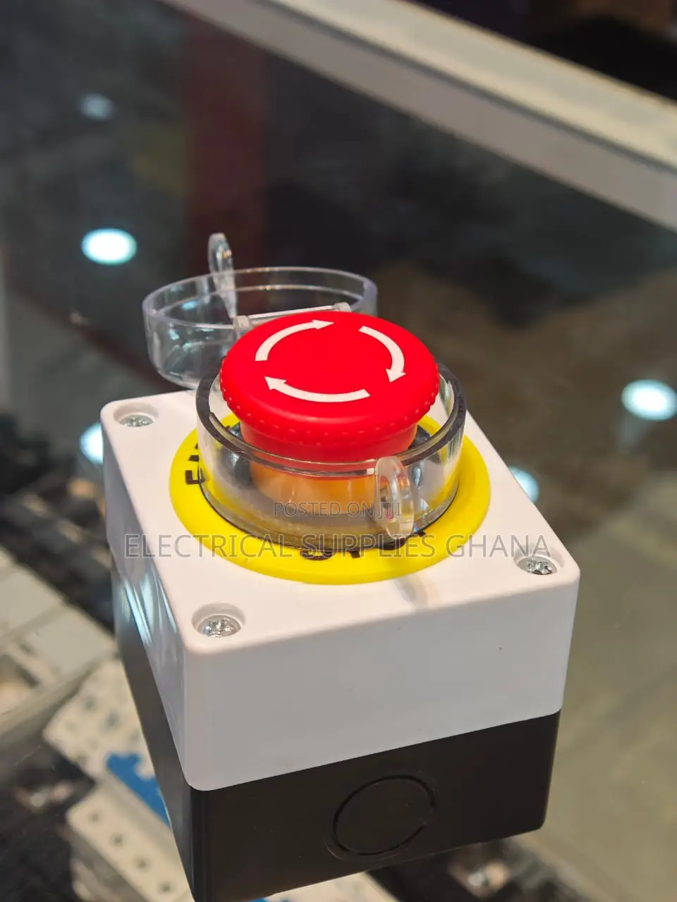 Emergency Stop Push Button With Protective Cover