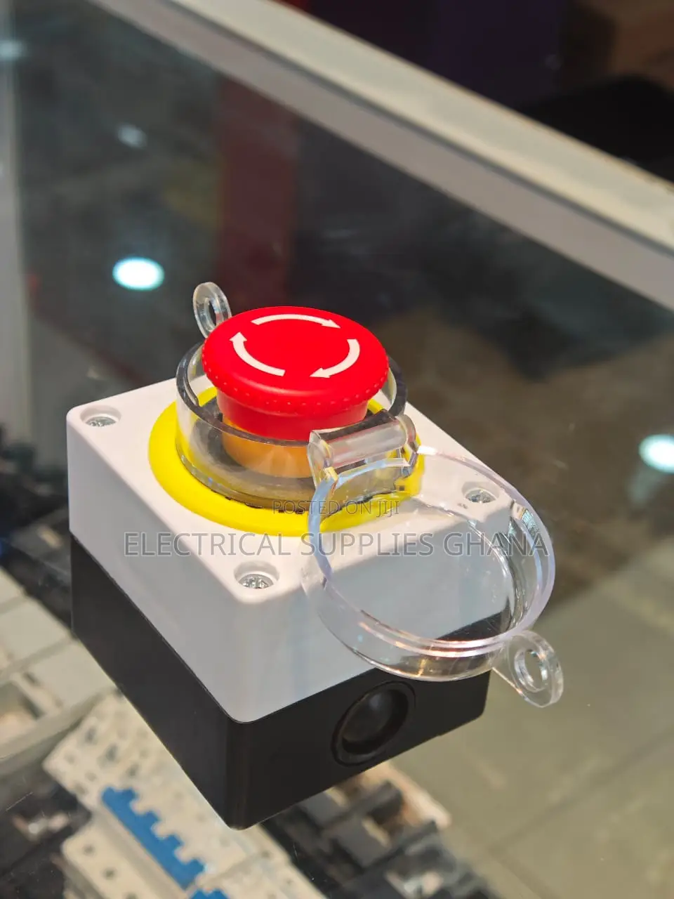 Emergency Stop Push Button With Protective Cover