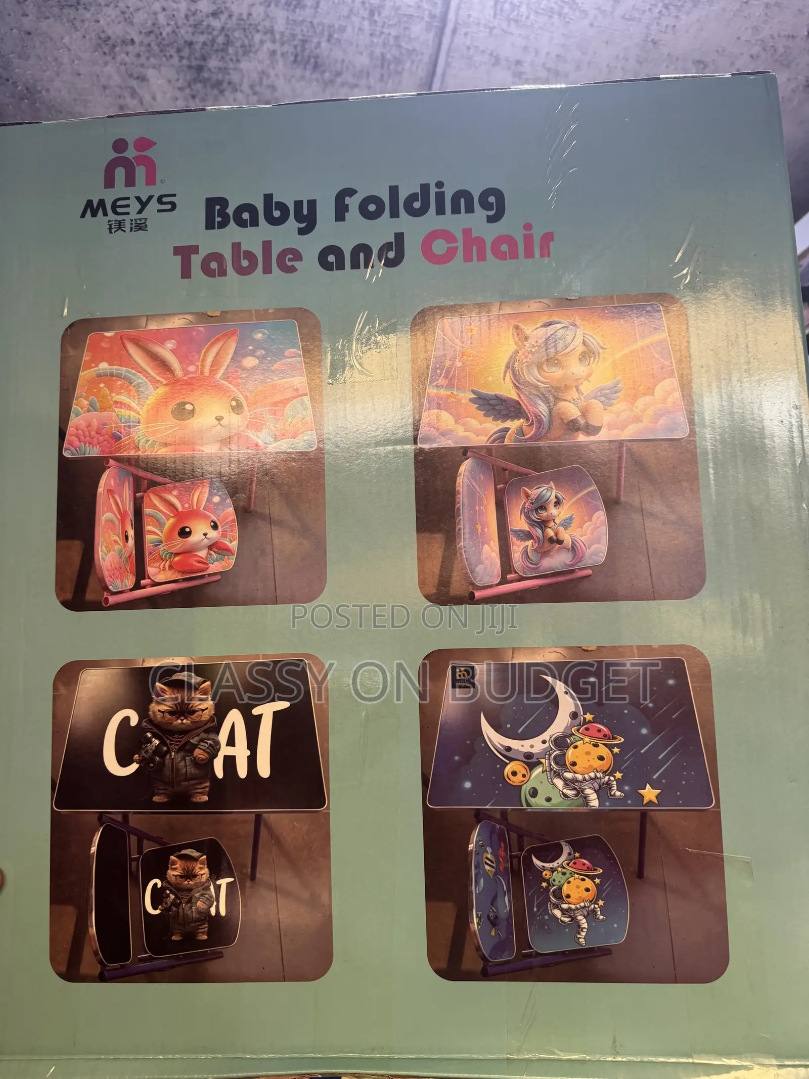 Foldable Kids Table and Chair- Multticolr