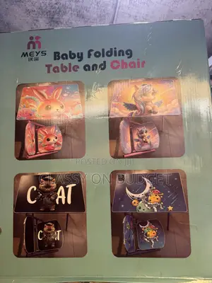 Foldable Kids Table and Chair- Multticolr