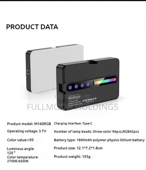 M160 Selfie Video Conferencing Vlog RGB Light