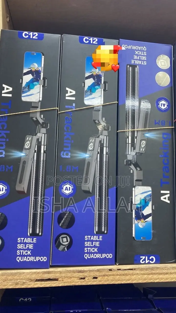 C12 AI Smart Tracking Selfie Stick Pro