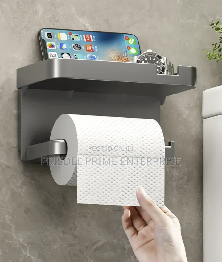 Toilet Roll Holder With Shelf