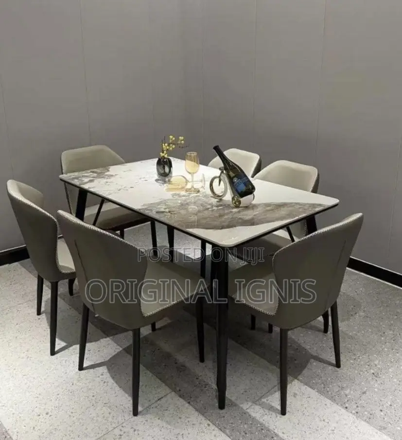 Marble Dinning Table With 6 Chairs