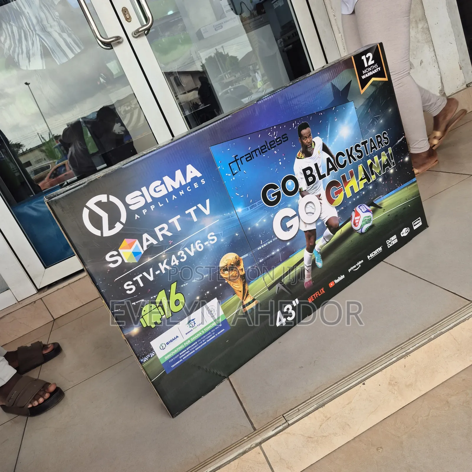 Sigma Smart Android TV 43 Inches With Bluetooth Netflex Wifi Available