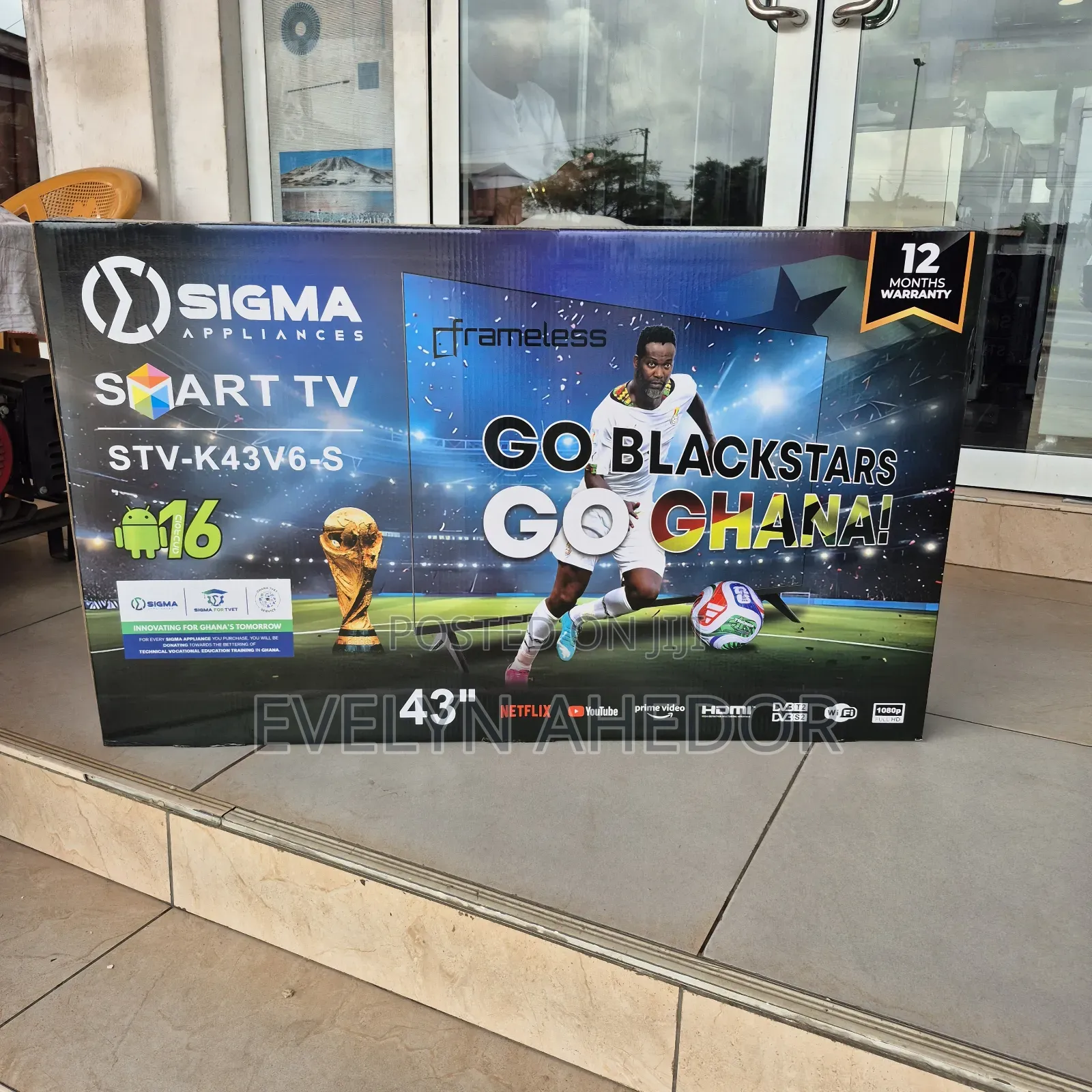 Sigma Smart Android TV 43 Inches With Bluetooth Netflex Wifi Available