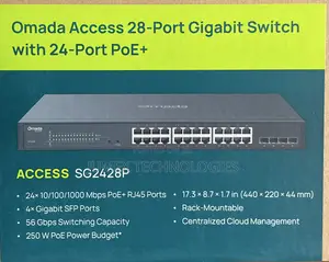 TP- LINK Omada Access 28-Port Gigabit Switch With 24-Port PoE+