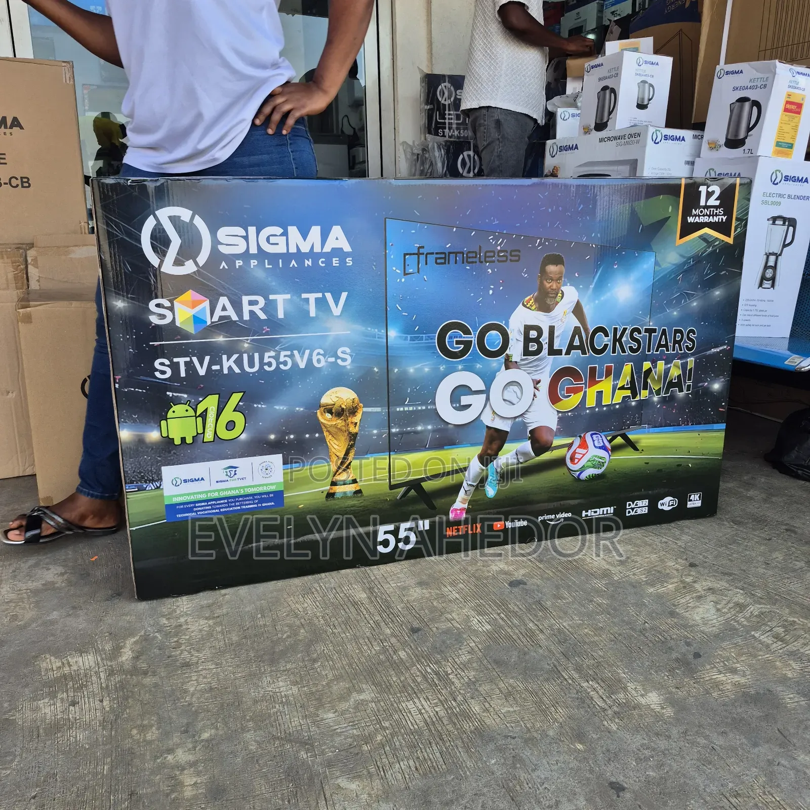 Smart Android Sigma TV 55 Inches Uhd Available