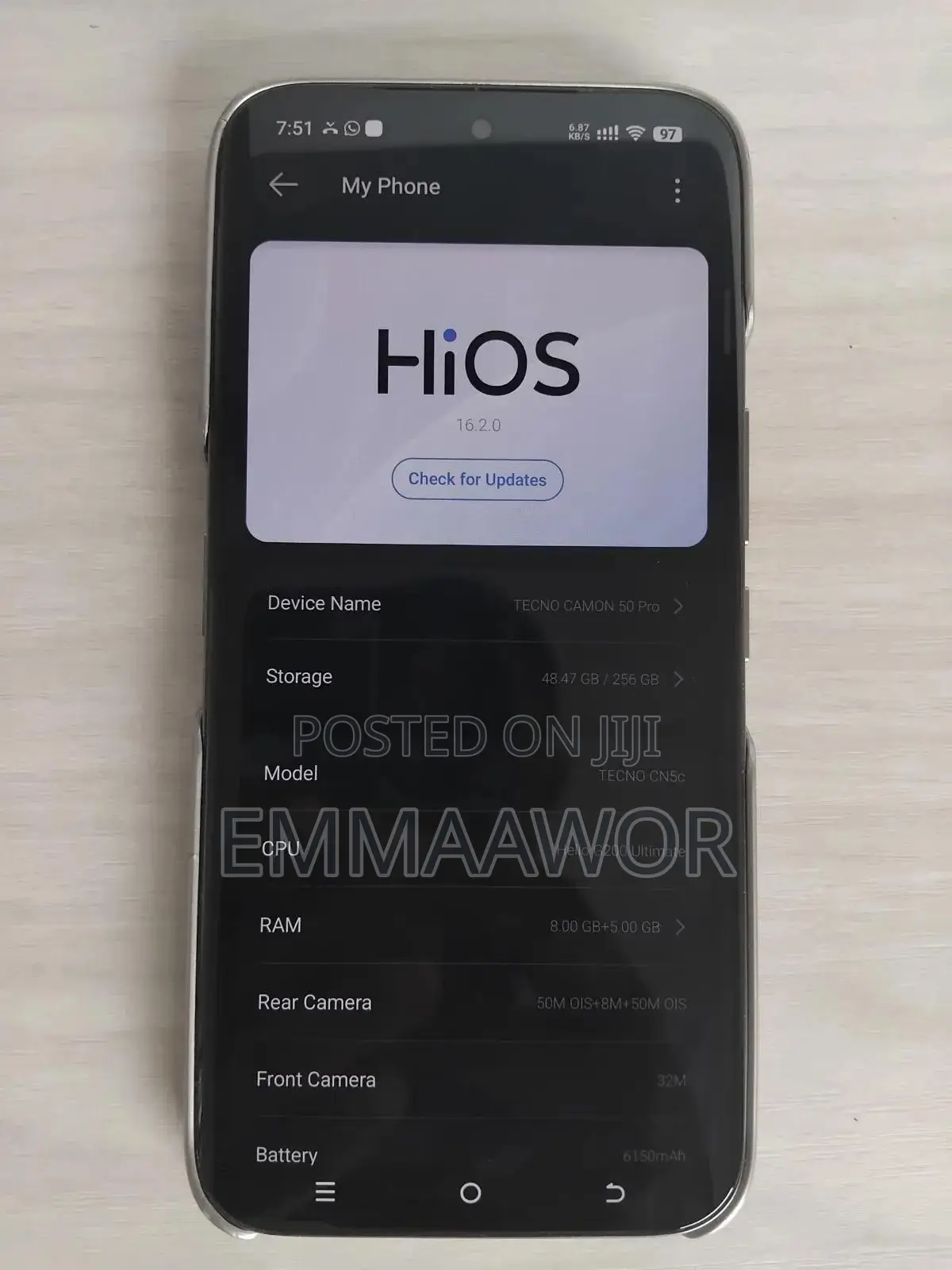 Tecno Camon 50 Pro 256 GB Gray