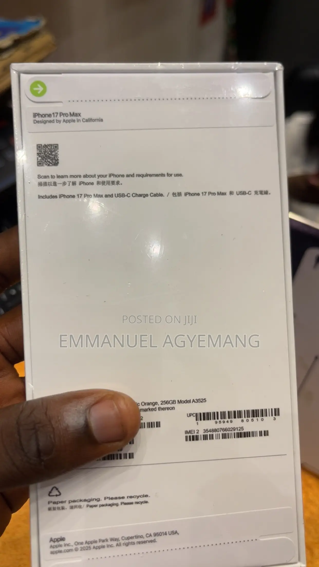 New Apple iPhone 17 Pro Max 256 GB Orange