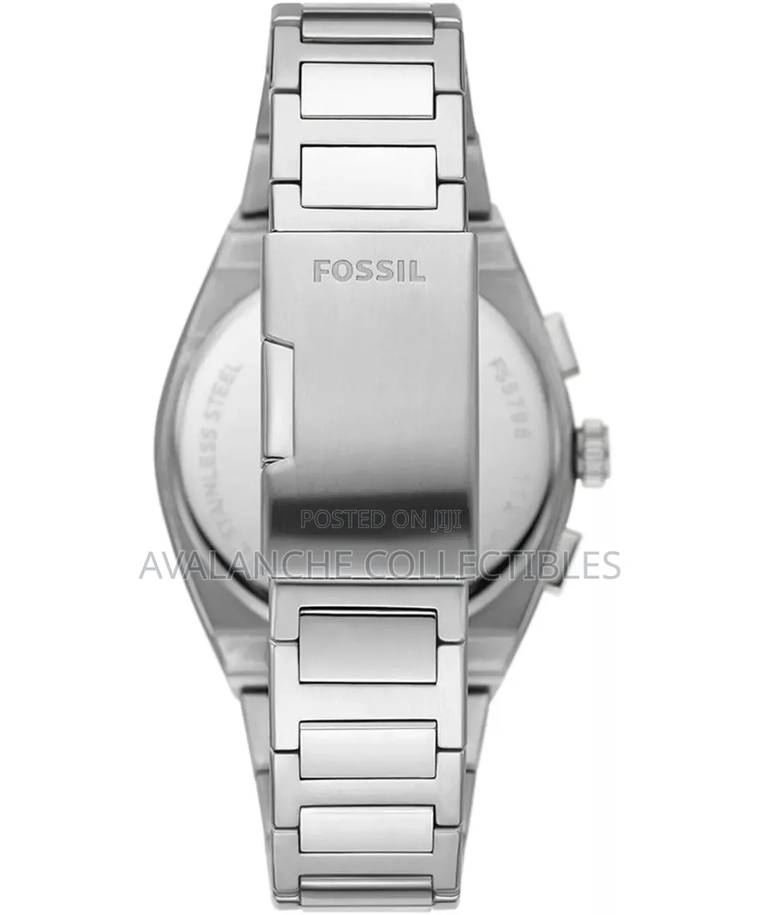 FossI'll Everette Chronograph Silver Tone Watch 42mm Case Size