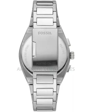 FossI'll Everette Chronograph Silver Tone Watch 42mm Case Size