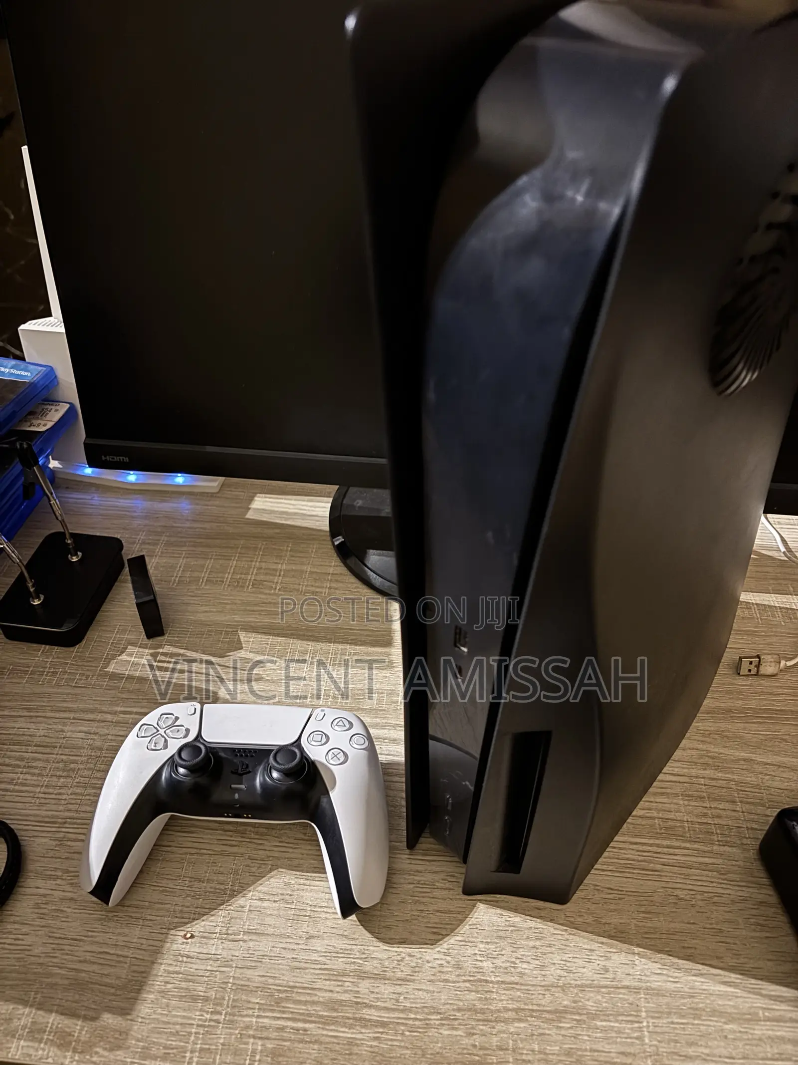 PS5 Standard Black Plated With a Controller