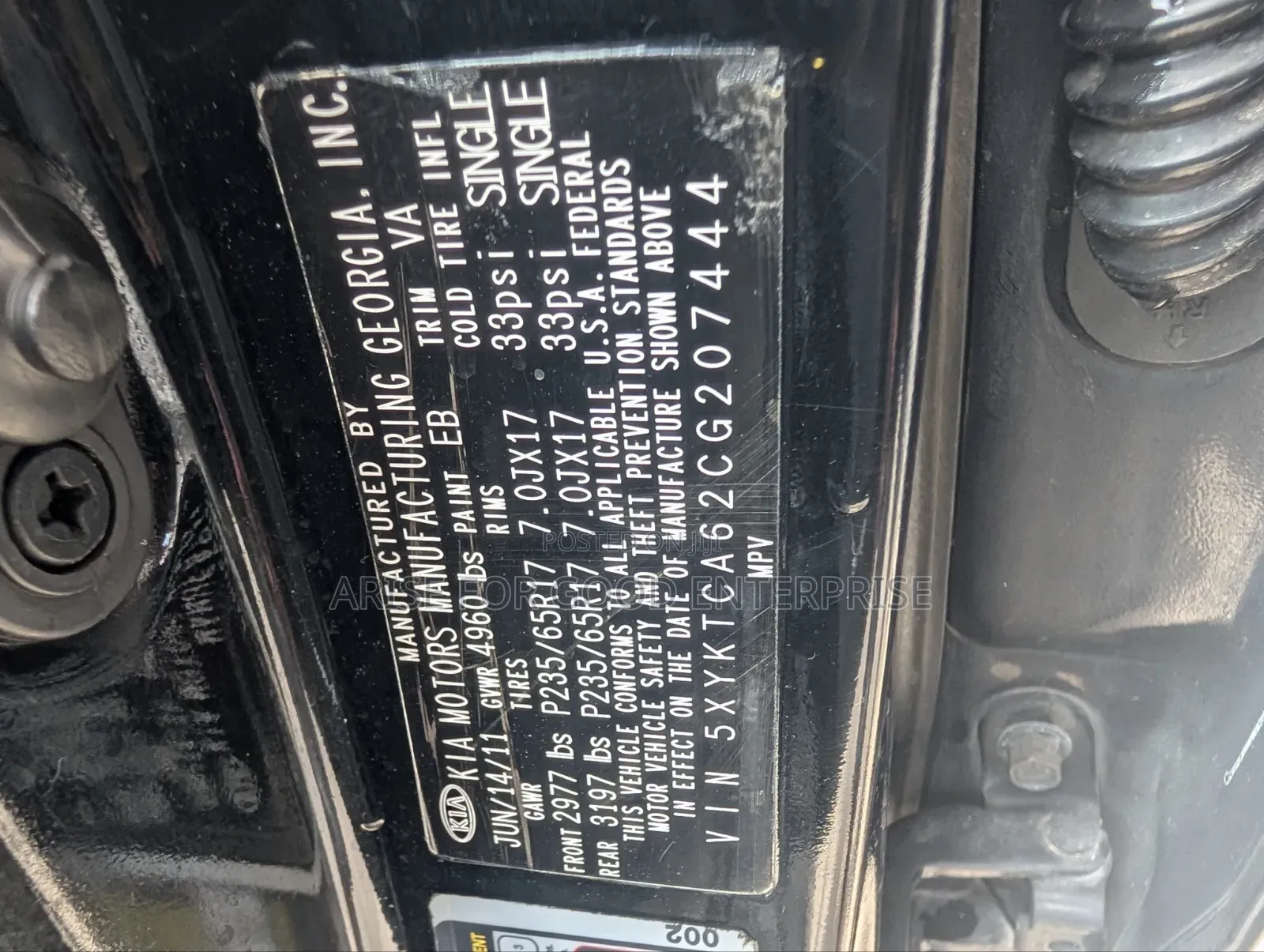 Kia Sorento EX 2012 Black