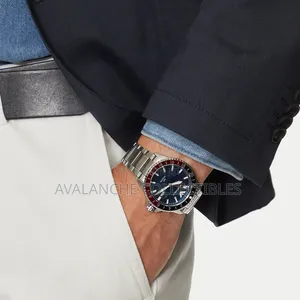Emporio Armani Silver Tone Pepsi Bezel Watch 41mm Case Size.