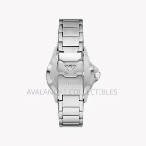 Emporio Armani Silver Tone Pepsi Bezel Watch 41mm Case Size.