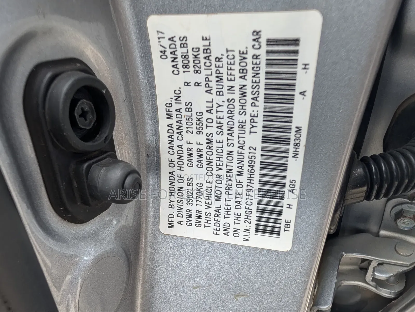 Honda Civic Touring 4dr Sedan (1.5L 4cyl) 2017 Silver
