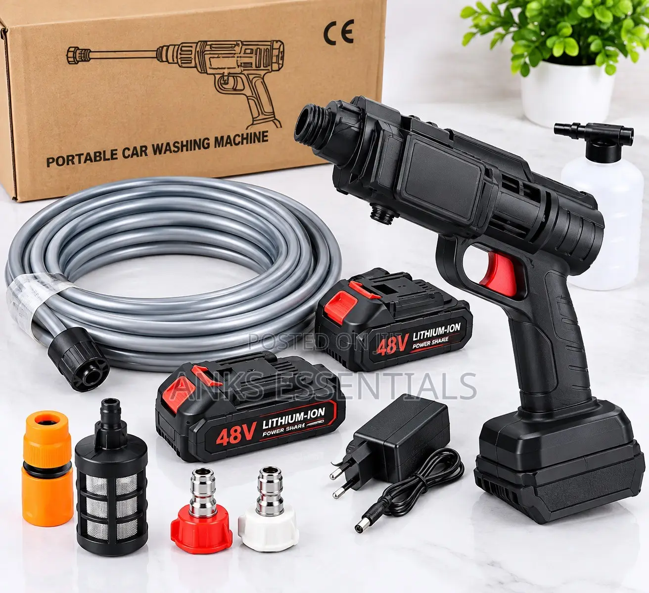 48V Cordless Water Jet Cleaning Machine