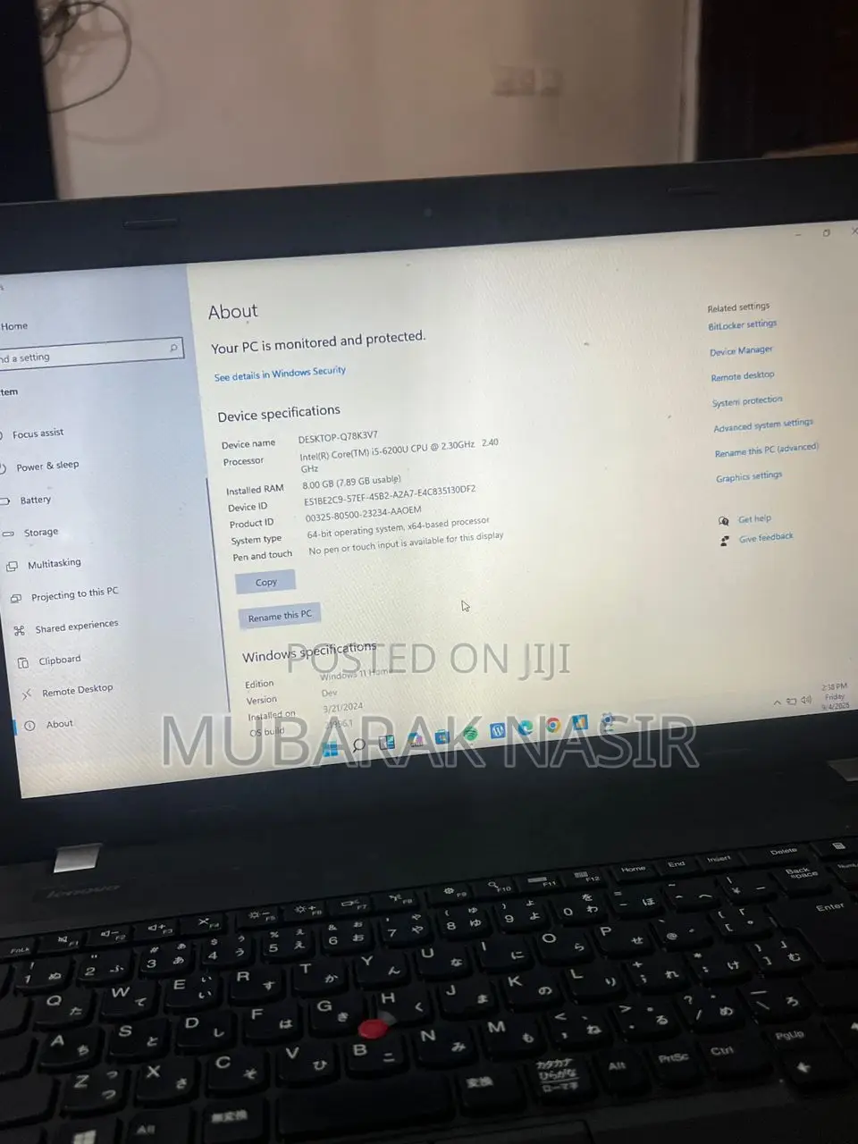 Laptop Lenovo ThinkPad T14 8GB Intel Core i5 SSD 512GB