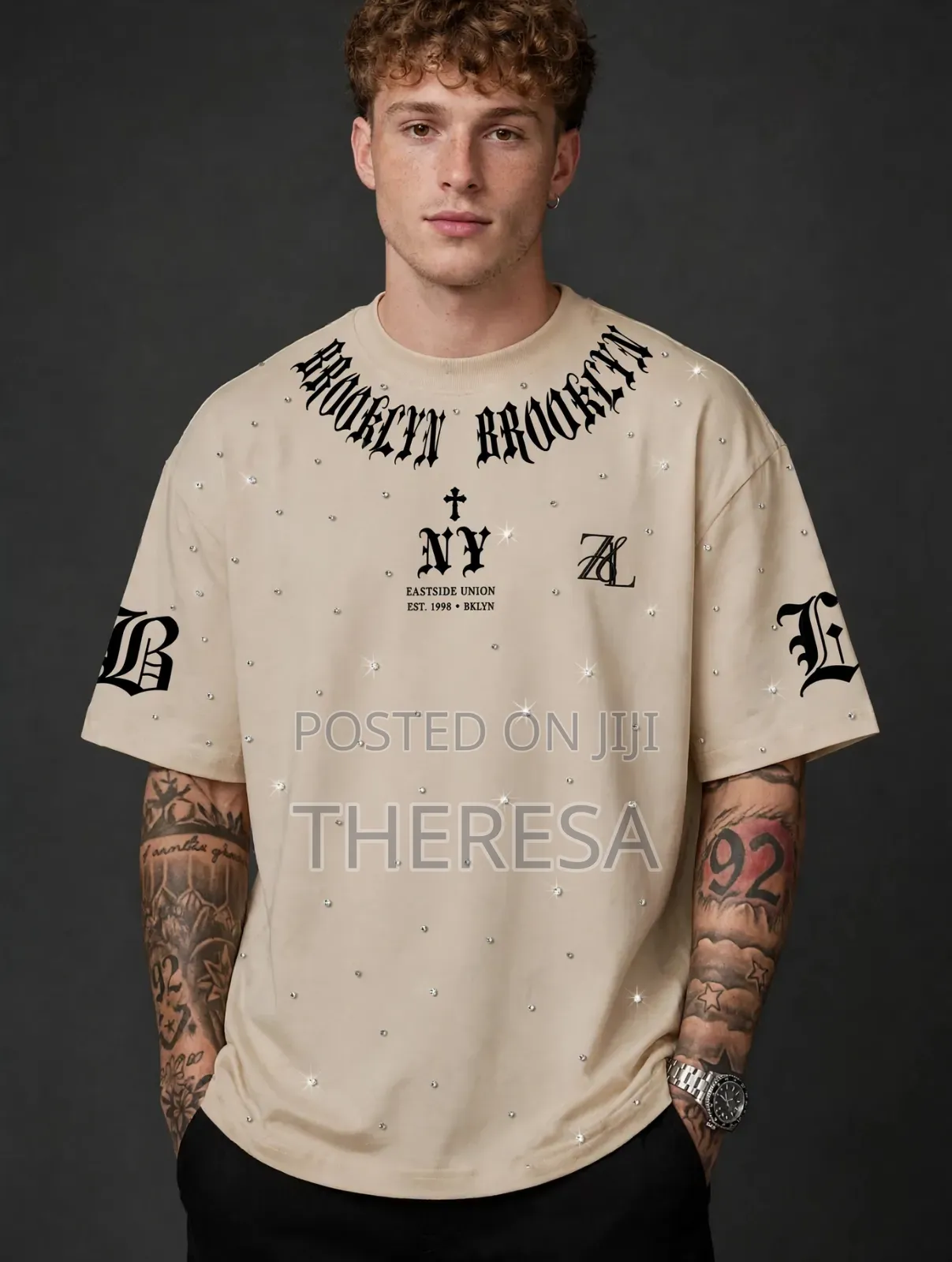 Brooklyn Oversized T-Shirt Beige