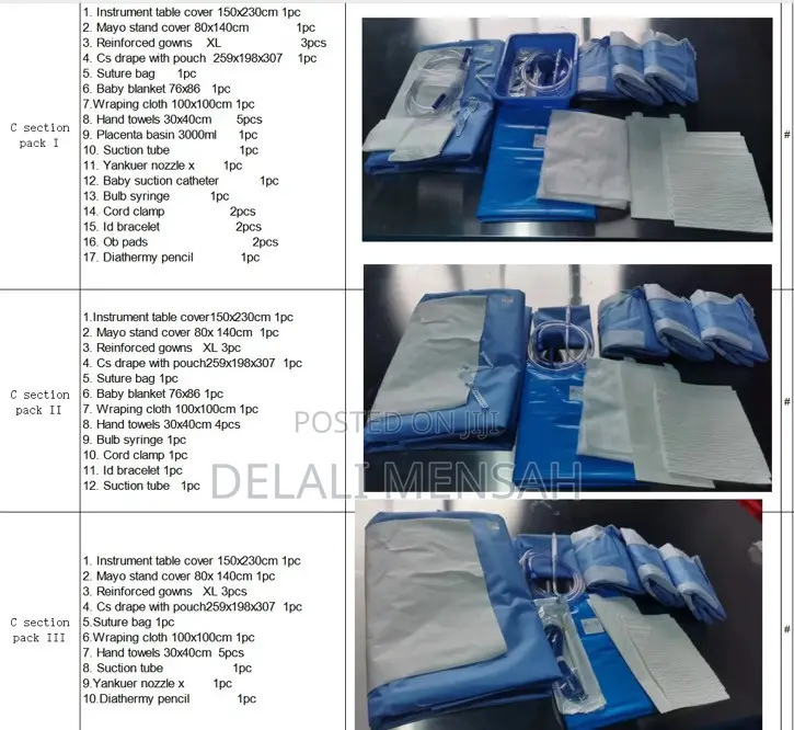 Caesarean Packs for Sales. Highest Premium (C.S. PACKS)
