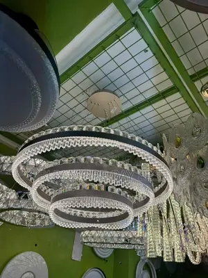 Modern Multi-Ring Led Crystal Chandelier