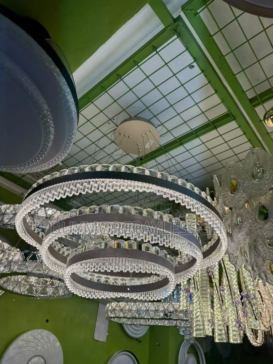 Modern Multi-Ring Led Crystal Chandelier