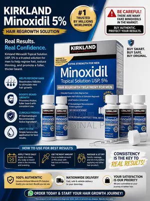 1. Kirkland Minoxidil 5% - Original, the Ultimate Hair Loss Solution.
